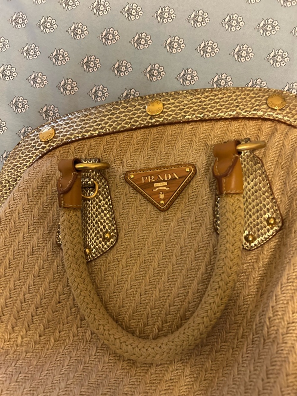Prada Woven Satchel - Picture 9 of 10
